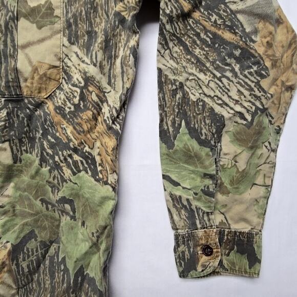 Sports Afield Mens Realtree Camouflage Button Down L Green Camo Outdoor Shirt - Picture 5 of 10